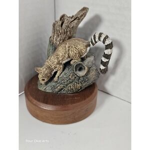 Hamilton Collection Audubon Bronzes Collector's Edition Ring-Tailed Cat Figurine